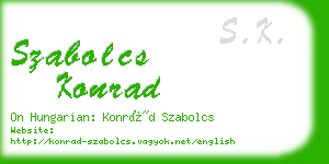 szabolcs konrad business card